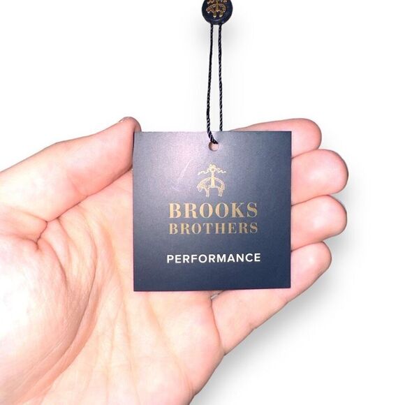 NWT Brooks Brothers Red & Navy Performance S/S Button Down M - Picture 3 of 9